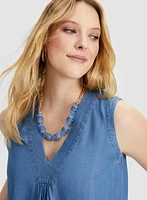 Sleeveless V-Neck Dress