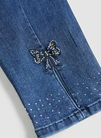 Bow Detail Straight Leg Jeans