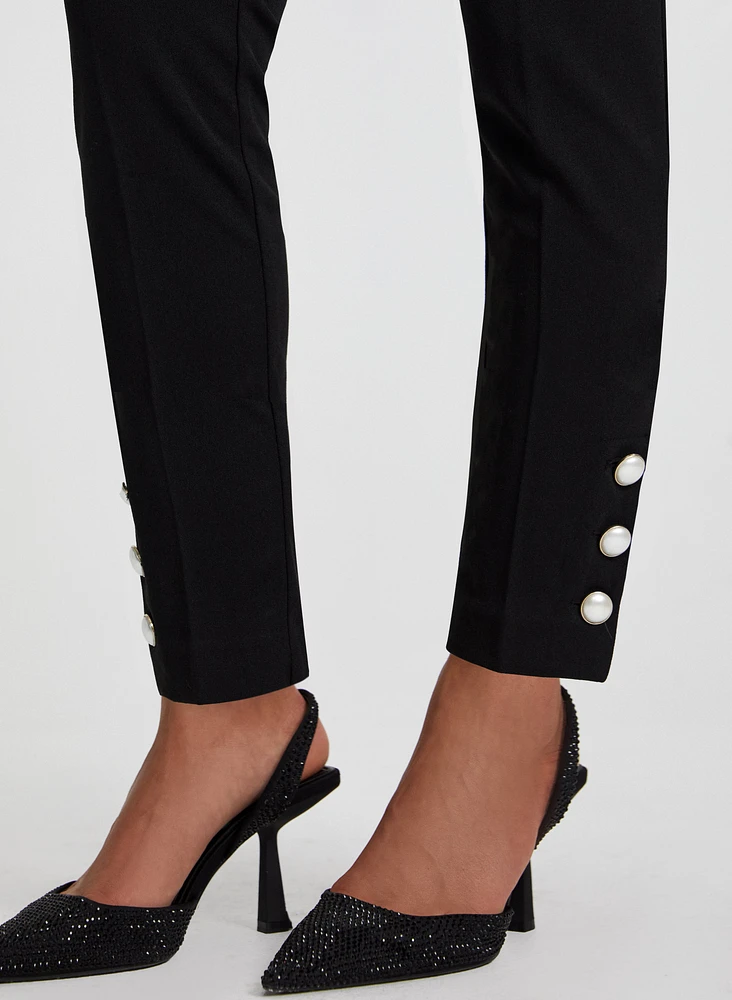 City Fit Pearl Trim Pants
