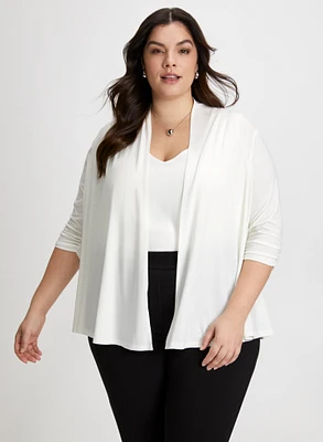 Cardigan basique à manches coude