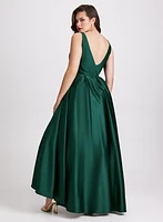 Asymmetric V-Neck Dress