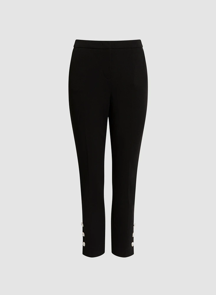 City Fit Pearl Trim Pants