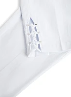 Lace-Up Detail Capri Pants