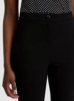 Lace-Up Detail Capri Pants