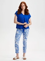 Paisley Print Slim Leg Pants