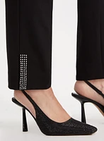City Fit Rhinestone Slit Pants