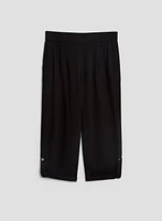 Linen Blend Pull-On Capris