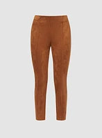 Pull-on Faux Suede Leggings