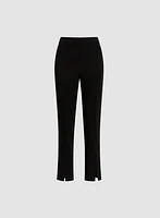 Front Slit Slim Leg Pants
