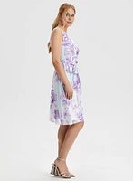Floral Print Belted Dress
