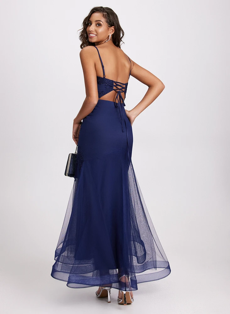 Sequin Embroidered Mermaid Dress