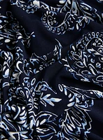 Paisley Print V-Neck Top