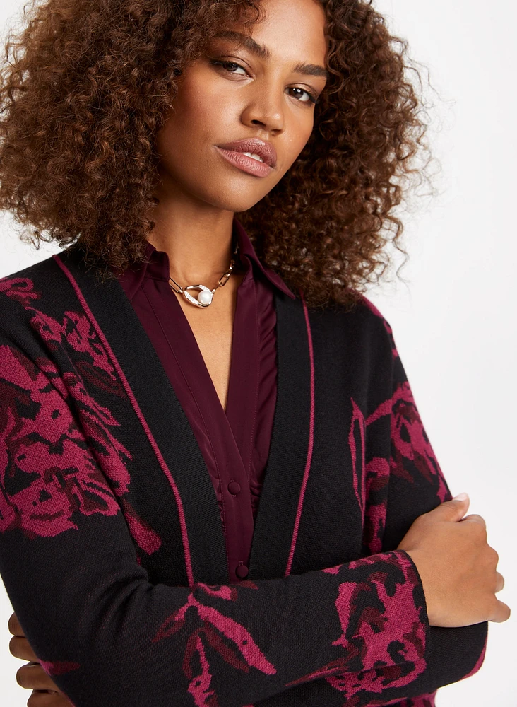 Floral Print Cardigan