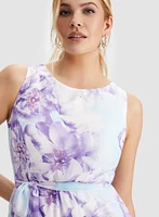 Floral Print Belted Dress