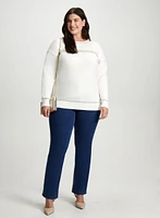 Pearl Detail Sweater & Bootcut Jeans