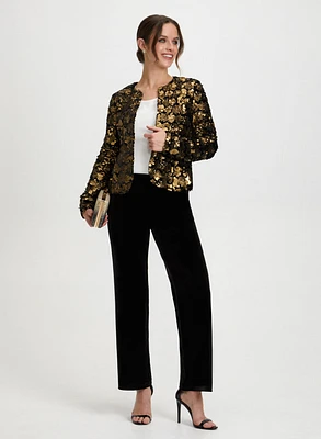 Sequin Jacket & Velour Pants