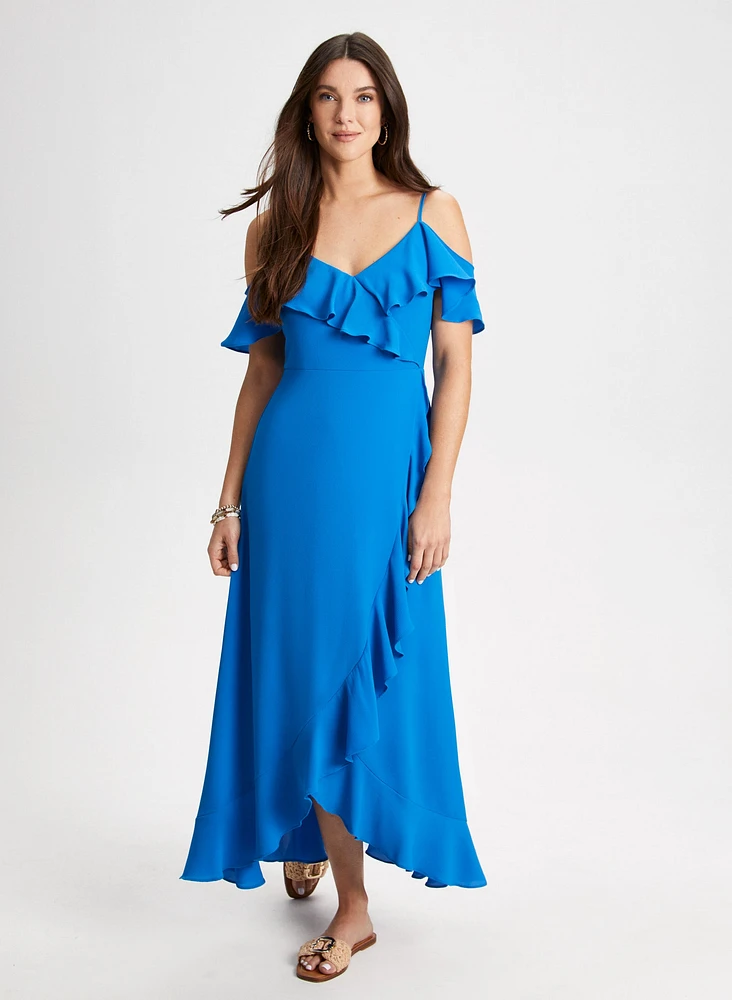 Robe midi à volants