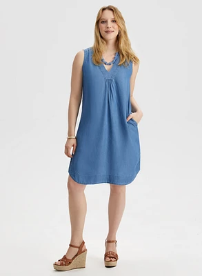 Sleeveless V-Neck Dress