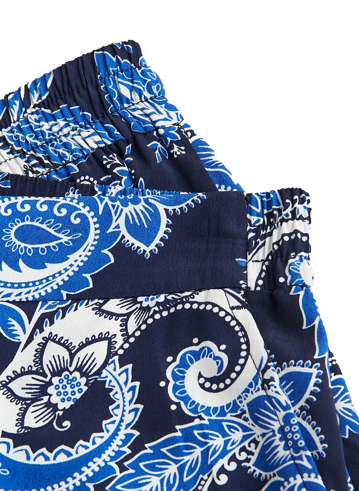 Paisley Print Shorts