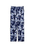Floral Print Pull-On Pants
