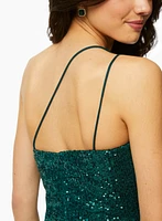 One Shoulder Sequin Dress