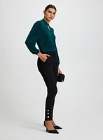 City Fit Pearl Trim Pants