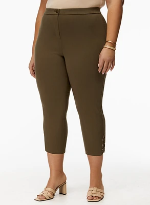 Lace-Up Detail Capri Pants