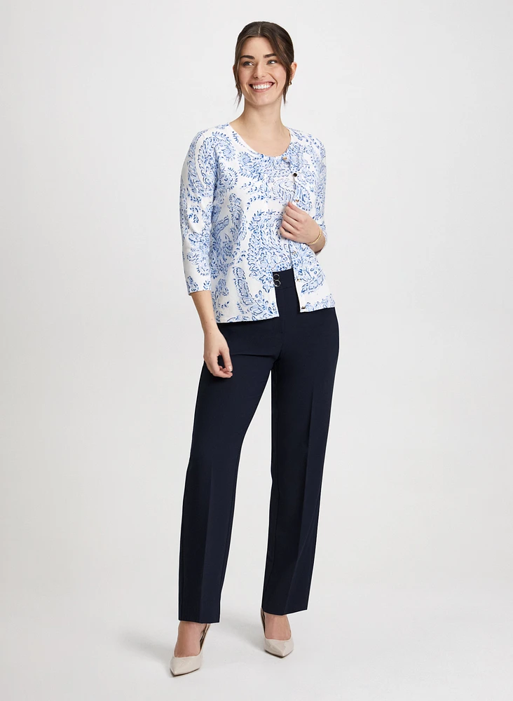 Paisley Print Cardigan