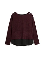 Button Detail Fooler Sweater