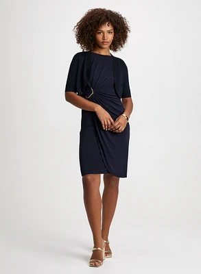 Bolero Cardigan & Draped Sheath Dress