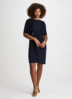 Bolero Cardigan & Draped Sheath Dress