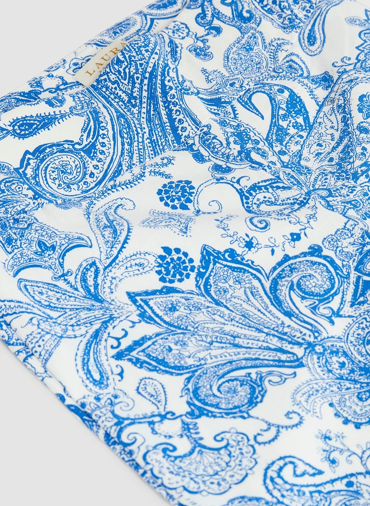 Paisley Print Slim Leg Pants