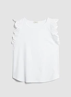 Eyelet Cap Sleeve Tee