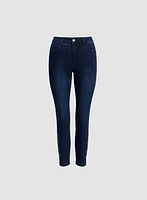 Embellished-Hem Ankle Jeans