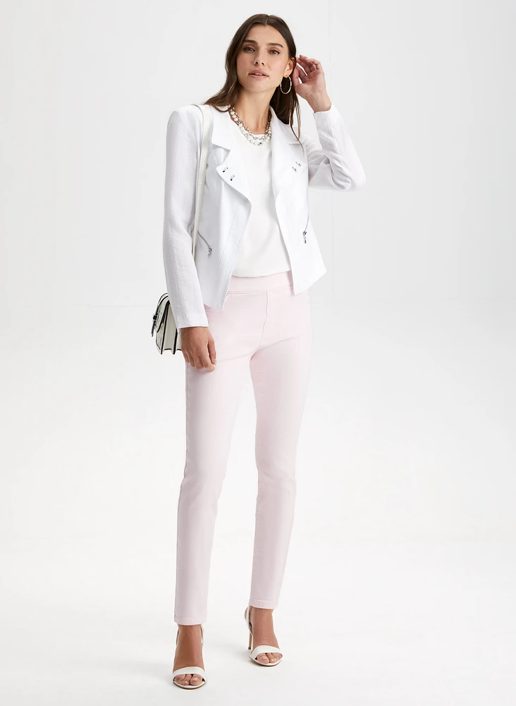 Pull-On Slim Leg Ankle Jeans