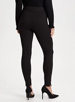 Stud & Slit Hem Leggings