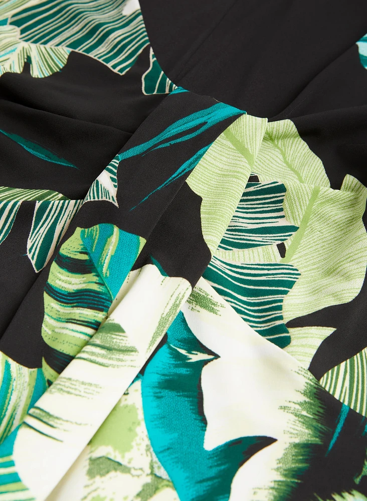 Tropical Print Maxi Dress