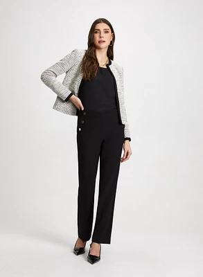Veste en tissu bouclé et haut sans manches