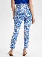 Paisley Print Slim Leg Pants