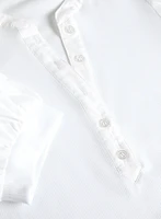 Puff-Sleeve V-Neck T-Shirt