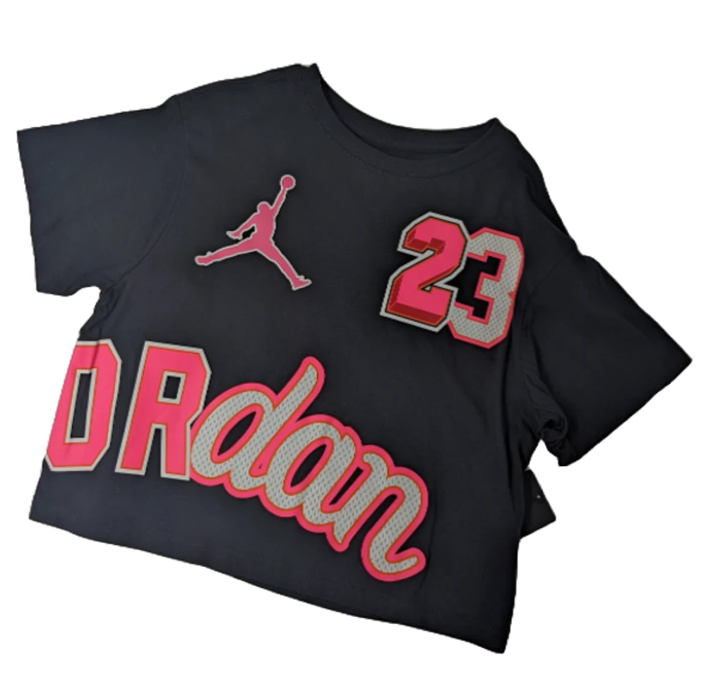 Girls' Jordan Brand T-Shirt - Black - Pink