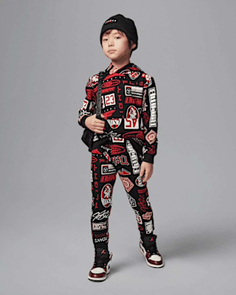Jordan Younger Kids' Brooklyn Printed Fleece 2-Piece Pullover Hoodie Set