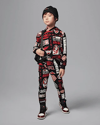 Jordan Younger Kids' Brooklyn Printed Fleece 2-Piece Pullover Hoodie Set