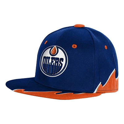 Youth Edmonton Oilers Mitchell & Ness Rising Tide Snapback Hat