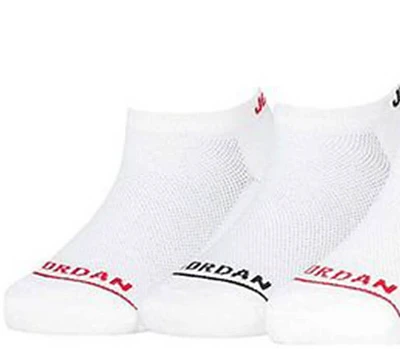 Junior Jordan Legend No Show White Socks (6pk)