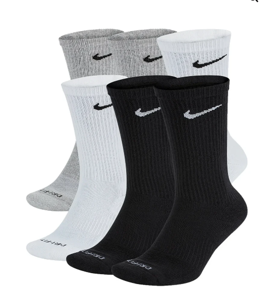 NIKE NIKE EVERYDAY 6PK CREW - MULTI SOCKS