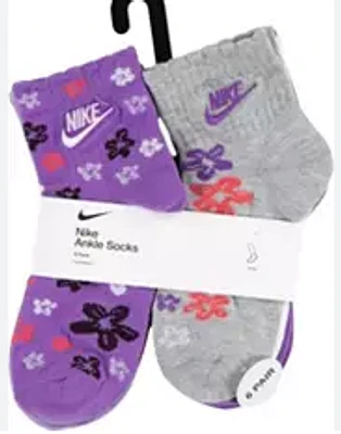 Nike Girls' Quarter Length 6-Pack Socks