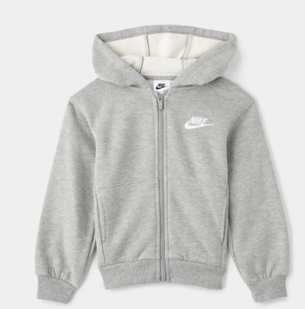 Nike Sportswear Child Boys' Club Fleece Full Zip Hoodie / Dark Grey He
