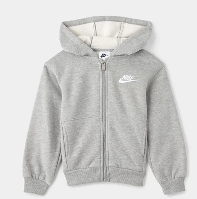 Nike Sportswear Child Boys' Club Fleece Full Zip Hoodie / Dark Grey He
