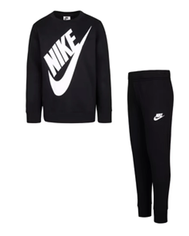 NIKE KIDS FUTURA BLACK CREWNECK SET
